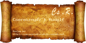 Cseresznyák Rudolf névjegykártya