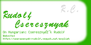 rudolf cseresznyak business card